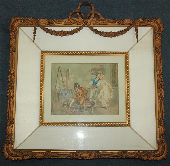 19th century French School The Artists Seduction, 6.75 x 8.75in.